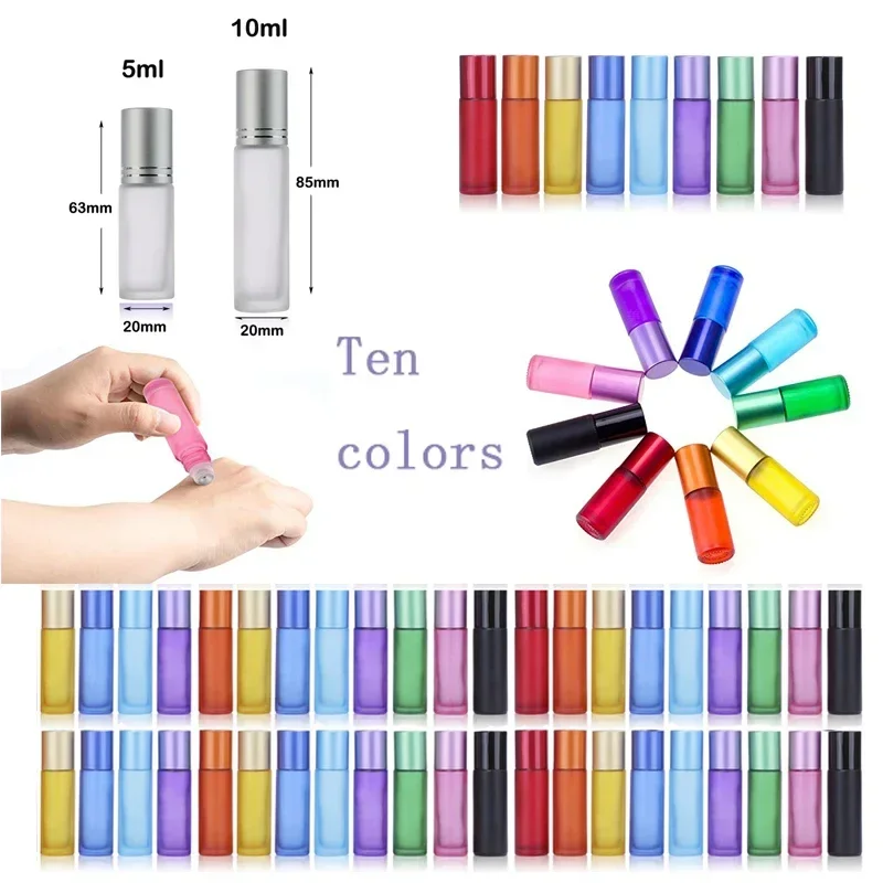 Perfume Fragrance Vending Machine - 10/30/50Pcs 5-10ml Frosted Glass Roller Bottles